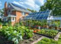The custom-built, eco-friendly greenhouse of a Suburban Colonial home ...