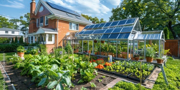 The custom-built, eco-friendly greenhouse of a Suburban Colonial home ...
